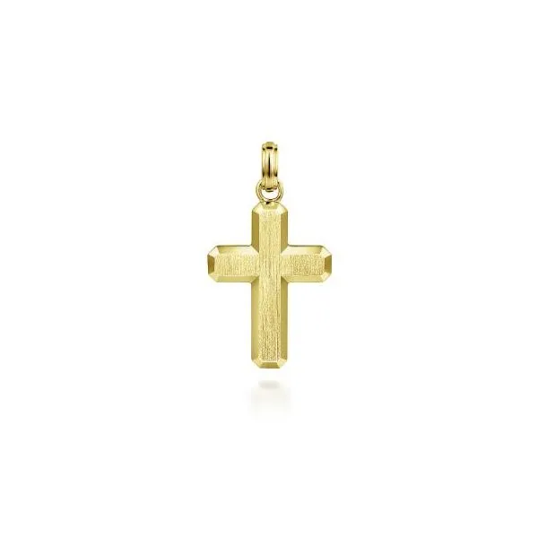 Gabriel & Co. Brushed Finish Cross Pendant Saxons Fine Jewelers Bend, OR