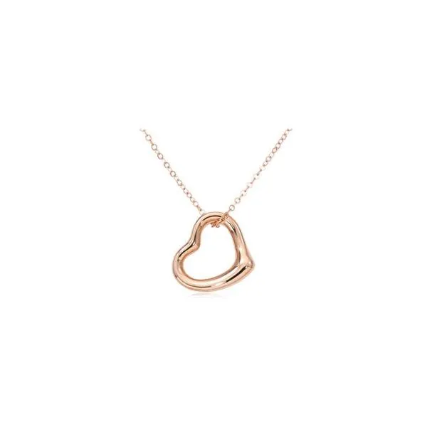 14 Karat Rose Gold Heart Pendant Necklace Saxons Fine Jewelers Bend, OR