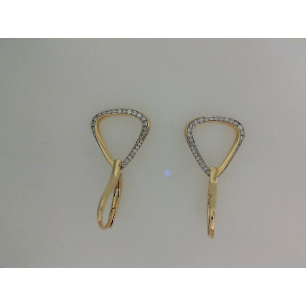 Yellow Gold Triangle Drop Earrings Saxons Fine Jewelers Bend, OR
