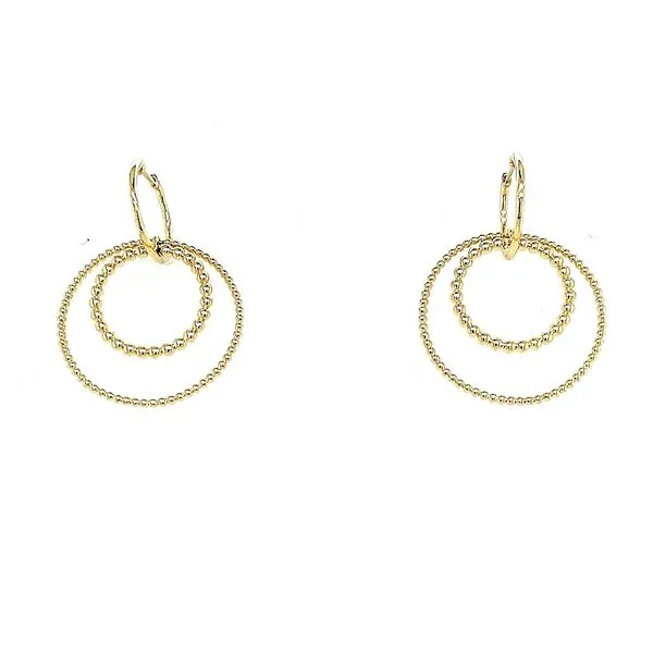 Gabriel & Co. 14K Yellow Gold Graduating Circles Bujukan Huggie Earrings Image 2 Saxons Fine Jewelers Bend, OR