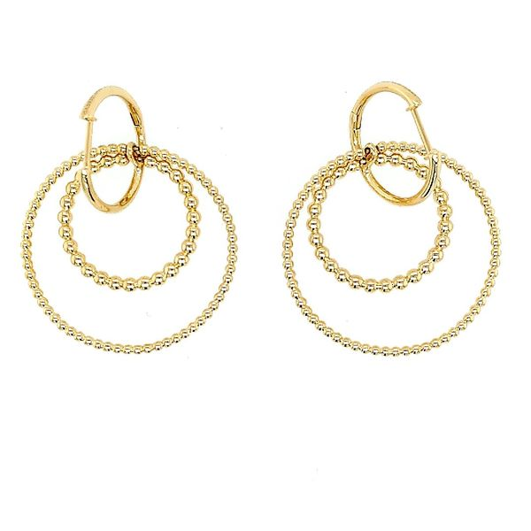 Gabriel & Co. 14K Yellow Gold Graduating Circles Bujukan Huggie Earrings Saxons Fine Jewelers Bend, OR