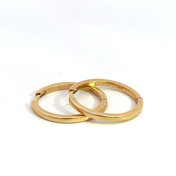 Yellow Gold Huggie Hoop Earrings Saxons Fine Jewelers Bend, OR