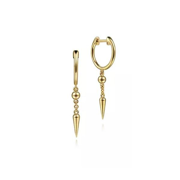 Gaberial 14K Huggie Spike Drop Earrings Saxons Fine Jewelers Bend, OR