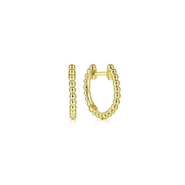 Gabriel & Co. 14 Karat Yellow Gold Bujukan Huggies Saxons Fine Jewelers Bend, OR