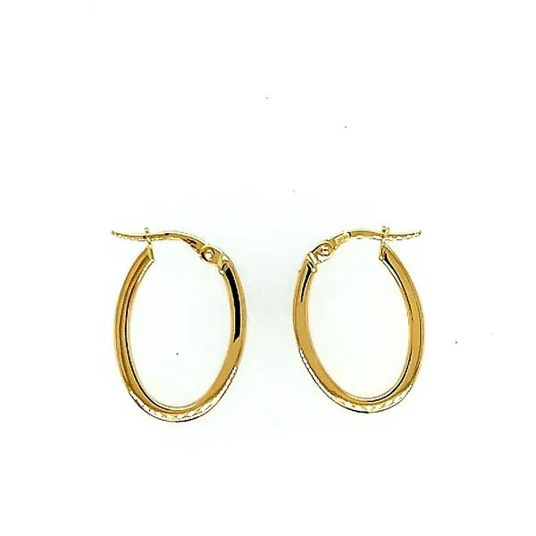 Roberto Coin 18 Karat Yellow Gold Hoop Image 2 Saxons Fine Jewelers Bend, OR