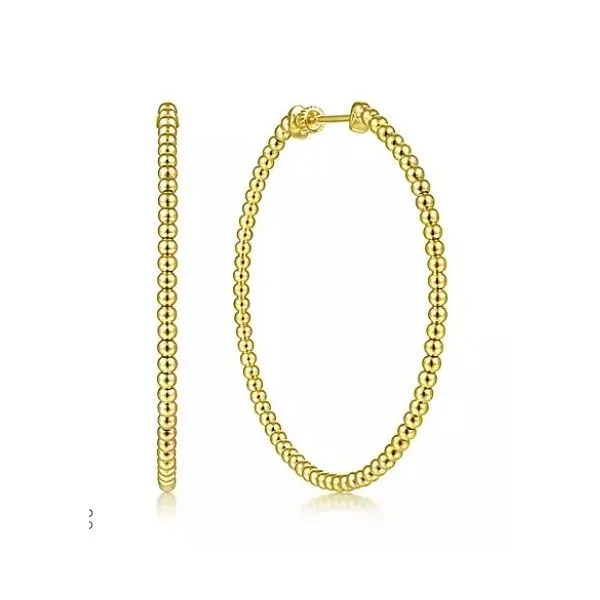 Gabriel & Co. 14 Karat Yellow Gold Bujukan Classic Hoop E...