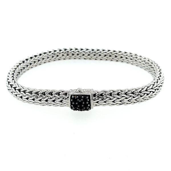 John Hardy Silver Classic Chain Lava Black Sapphire Bracelet Saxons Fine Jewelers Bend, OR