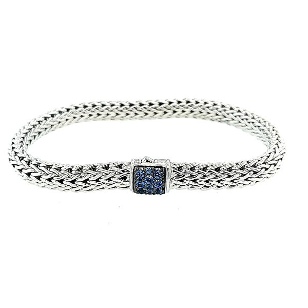 John Hardy Sterling Silver Classic Chain Lava Blue Sapphire Bracelet Saxons Fine Jewelers Bend, OR
