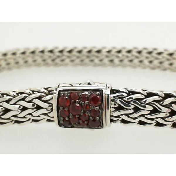 John Hardy Sterling Silver Black Sapphire/ Garnet Classic Chain Small Reversible Bracelet Image 2 Saxons Fine Jewelers Bend, OR