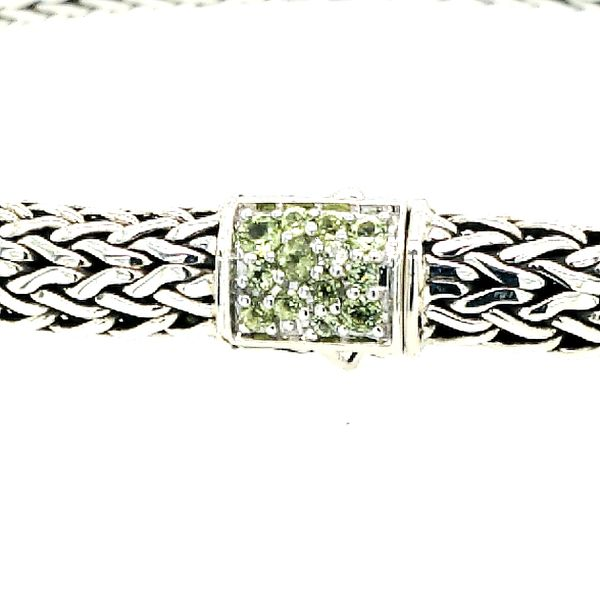 John Hardy Sterling Silver Black Sapphire/ Peridot Classic Chain Small Reversible Image 2 Saxons Fine Jewelers Bend, OR