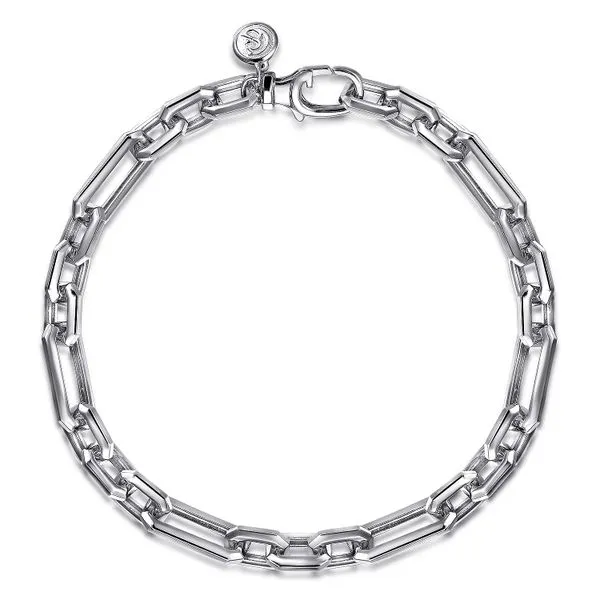 Gabriel & Co. Sterling Silver Figaro Chain Bracelet Saxons Fine Jewelers Bend, OR