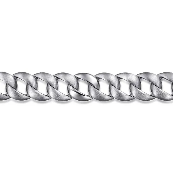 Gabriel & Co. 14 Karat Sterling Silver Flat Heavy Chain B...