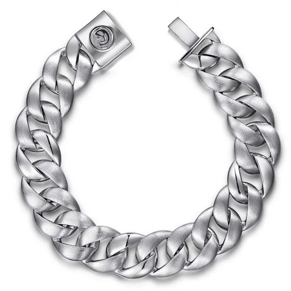 Gabriel & Co. 14 Karat Sterling Silver Flat Heavy Chain Bracelet similar item image