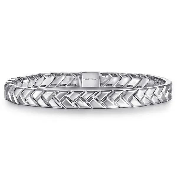 Gabriel & Co. Sterling Silver Herringbone Bracelet Saxons Fine Jewelers Bend, OR
