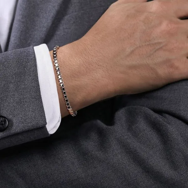 Gabriel & Co. Sterling Silver Box Chain Bracelet Image 3 Saxons Fine Jewelers Bend, OR