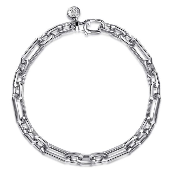 Gabriel & Co. Sterling Silver Figaro Chain Bracelet Saxons Fine Jewelers Bend, OR