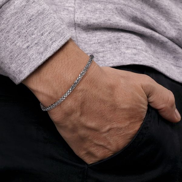 Gabriel & Co. 925 Sterling Silver Wheat Chain Bracelet Image 3 Saxons Fine Jewelers Bend, OR