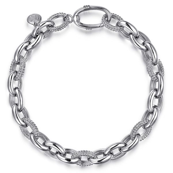 Gabriel & Co. Sterling Silver Bujukan Link Tennis Bracelet Saxons Fine Jewelers Bend, OR
