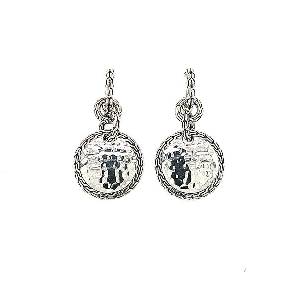 John Hardy Sterling Silver Classic Chain Hammered Drop Earrings Saxons Fine Jewelers Bend, OR