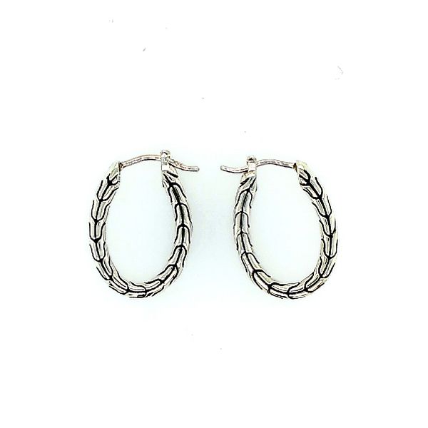 John Hardy Silver Oval Hoops Image 2 Saxons Fine Jewelers Bend, OR