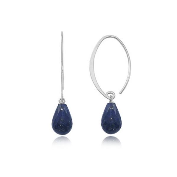 Sterling Silver Sweep Lapis Earrings Saxons Fine Jewelers Bend, OR