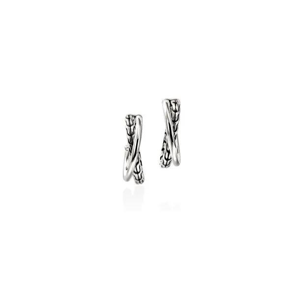 Silver Crossover Hoop Earrings Saxons Fine Jewelers Bend, OR