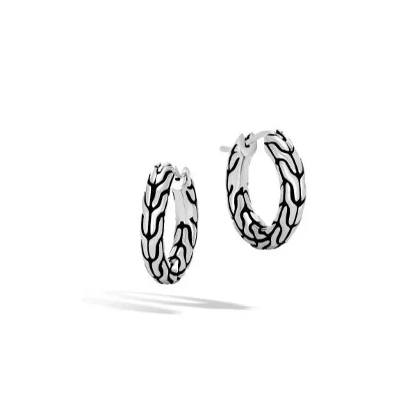 John Hardy. Silver Extra Small Hoop Earrings Saxons Fine Jewelers Bend, OR