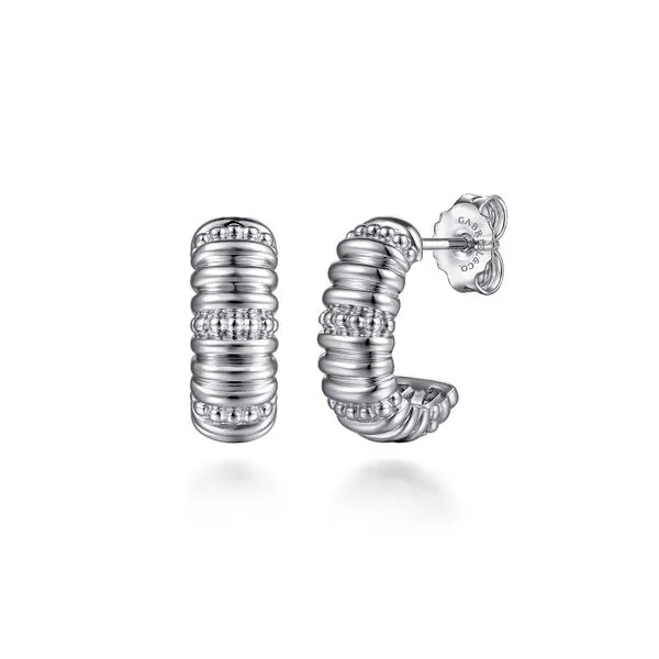 Gabriel & Co. Sterling Silver Bujukan Shrimp J Hoops