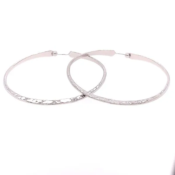 Large Hammered Twist Hoops Image 2 Saxons Fine Jewelers Bend, OR