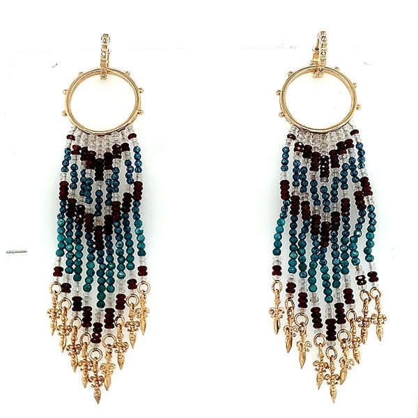 Armenta Beaded Feather style Gemstone Earrings Saxons Fine Jewelers Bend, OR