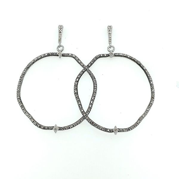 Armenta Silver Organic Style Hoop Earrings Saxons Fine Jewelers Bend, OR