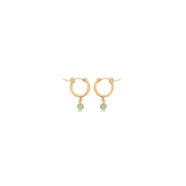 Gold Peridot Drop Hoop Earrings Saxons Fine Jewelers Bend, OR