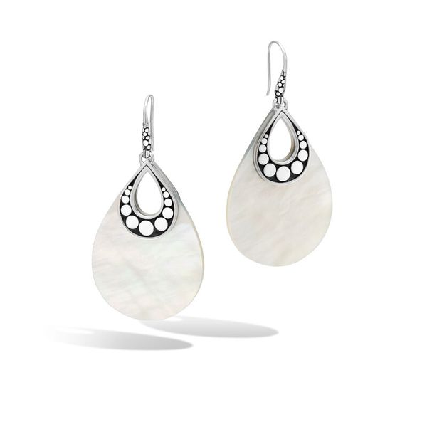 Silver Dot Mother of Pearl Earrings Saxons Fine Jewelers Bend, OR