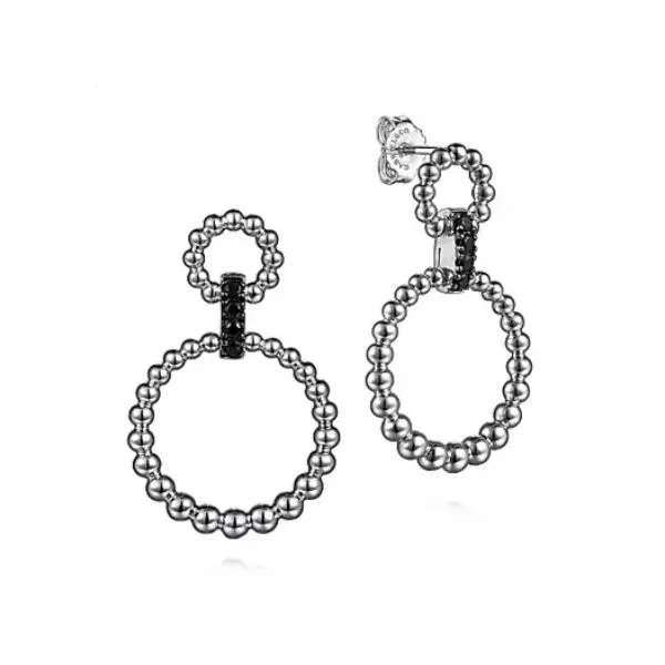 Double Round Black Spinel Earrings Saxons Fine Jewelers Bend, OR