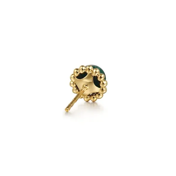 Gabriel & Co. 14 Karat Yellow Gold Malachite Bujukan Stud...