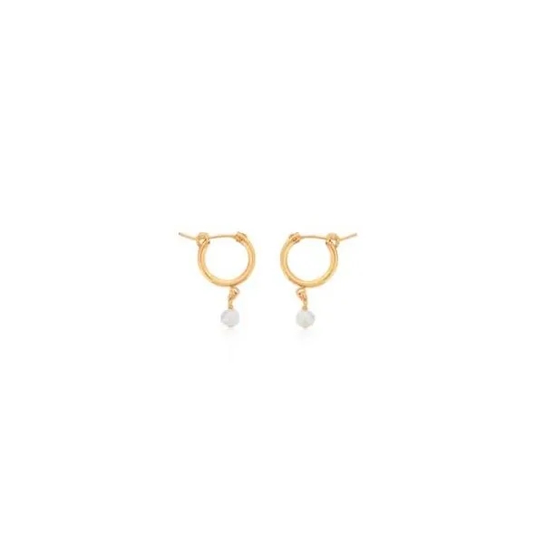 Gold Filled Chunky Pearl Drop Hoops Saxons Fine Jewelers Bend, OR