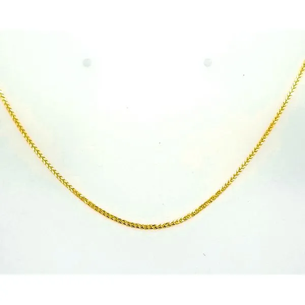 Yellow Gold Square Wheat Chain Silicone Saxons Fine Jewelers Bend, OR