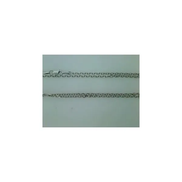 14 Karat White Gold Open Cable Diamond Cut Chain Saxons Fine Jewelers Bend, OR