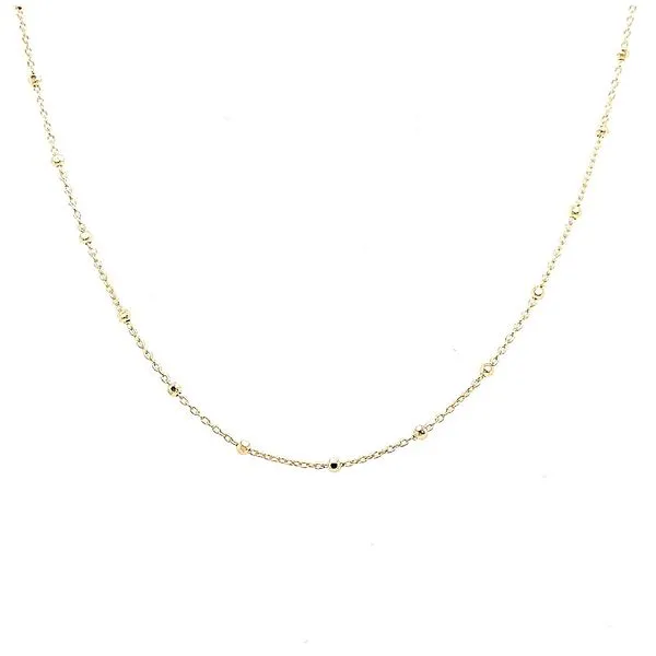 14 Karat Yellow Gold Faceted Bead Saturn Chain Saxons Fine Jewelers Bend, OR