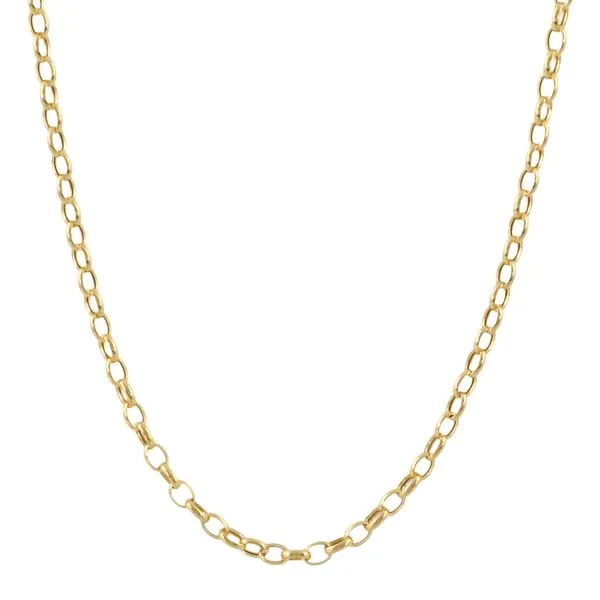 18 Karat Yellow Gold Oval Fancy Chain