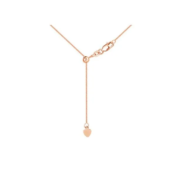14 Karat Rose Gold Adjustable Wheat Chain Image 2 Saxons Fine Jewelers Bend, OR