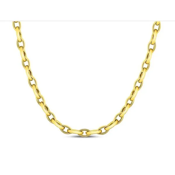 Roberto Coin 18 Karat Yellow Gold Almond Link Chain Saxons Fine Jewelers Bend, OR