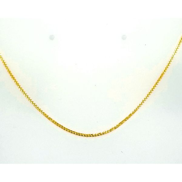 Yellow Gold Square Wheat Chain Silicone Saxons Fine Jewelers Bend, OR