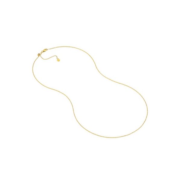 14 Karat Yellow Gold Open Cable Chain Adjustable Saxons Fine Jewelers Bend, OR