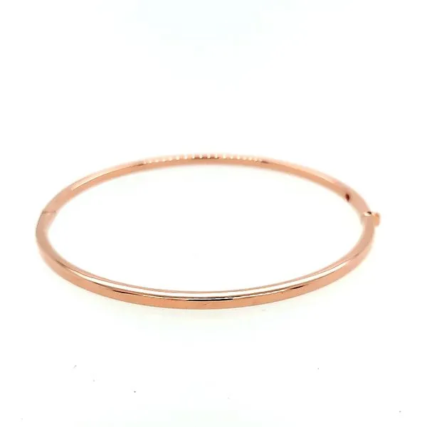 Roberto Coin. 18 Karat Rose Gold Oval Gold Bangle Saxons Fine Jewelers Bend, OR