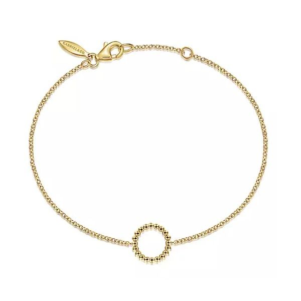 Gabriel & Co. 14 Karat Yellow Gold Bracelet Bujukan Beaded Bracelet Saxons Fine Jewelers Bend, OR