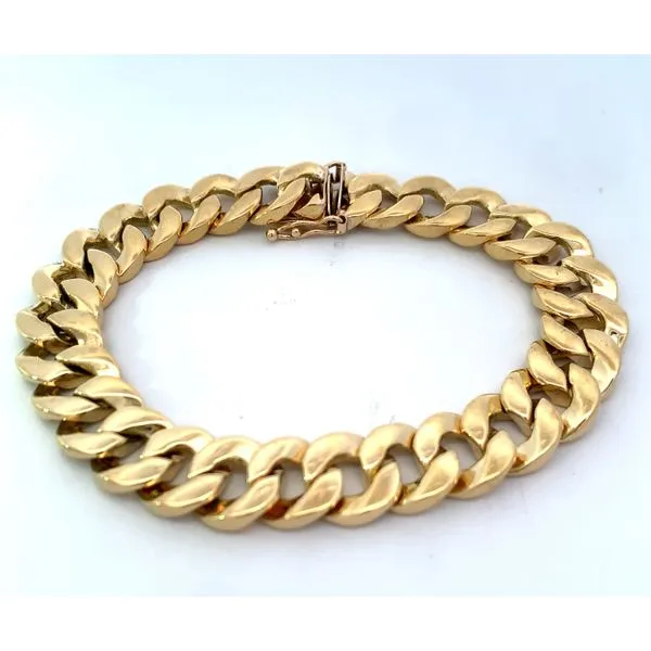 14 Karat Yellow Gold Curb Link Bracelet Saxons Fine Jewelers Bend, OR