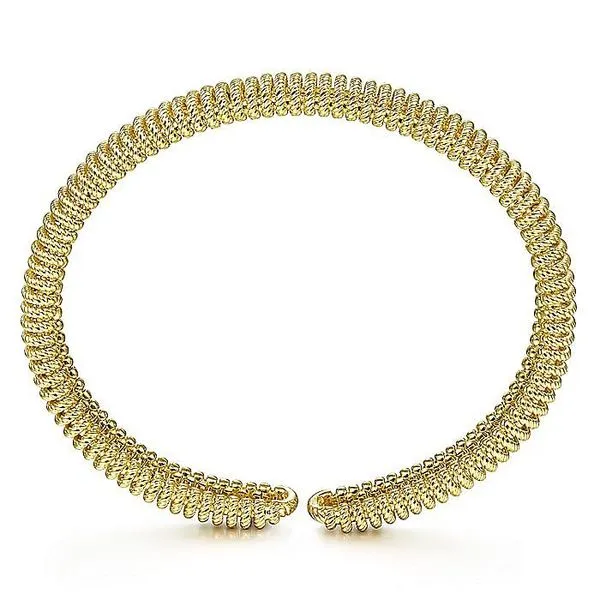 Gabriel & Co. 14 Karat Yellow Gold Twisted Rope Cuff Bracelet Image 3 Saxons Fine Jewelers Bend, OR