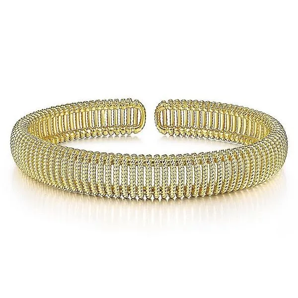 Gabriel & Co. 14 Karat Yellow Gold Twisted Rope Cuff Bracelet Saxons Fine Jewelers Bend, OR