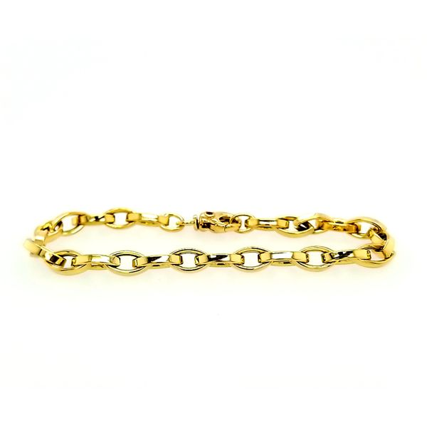 Roberto Coin. 18 Karat Yellow Gold Almond Link Bracelet Saxons Fine Jewelers Bend, OR